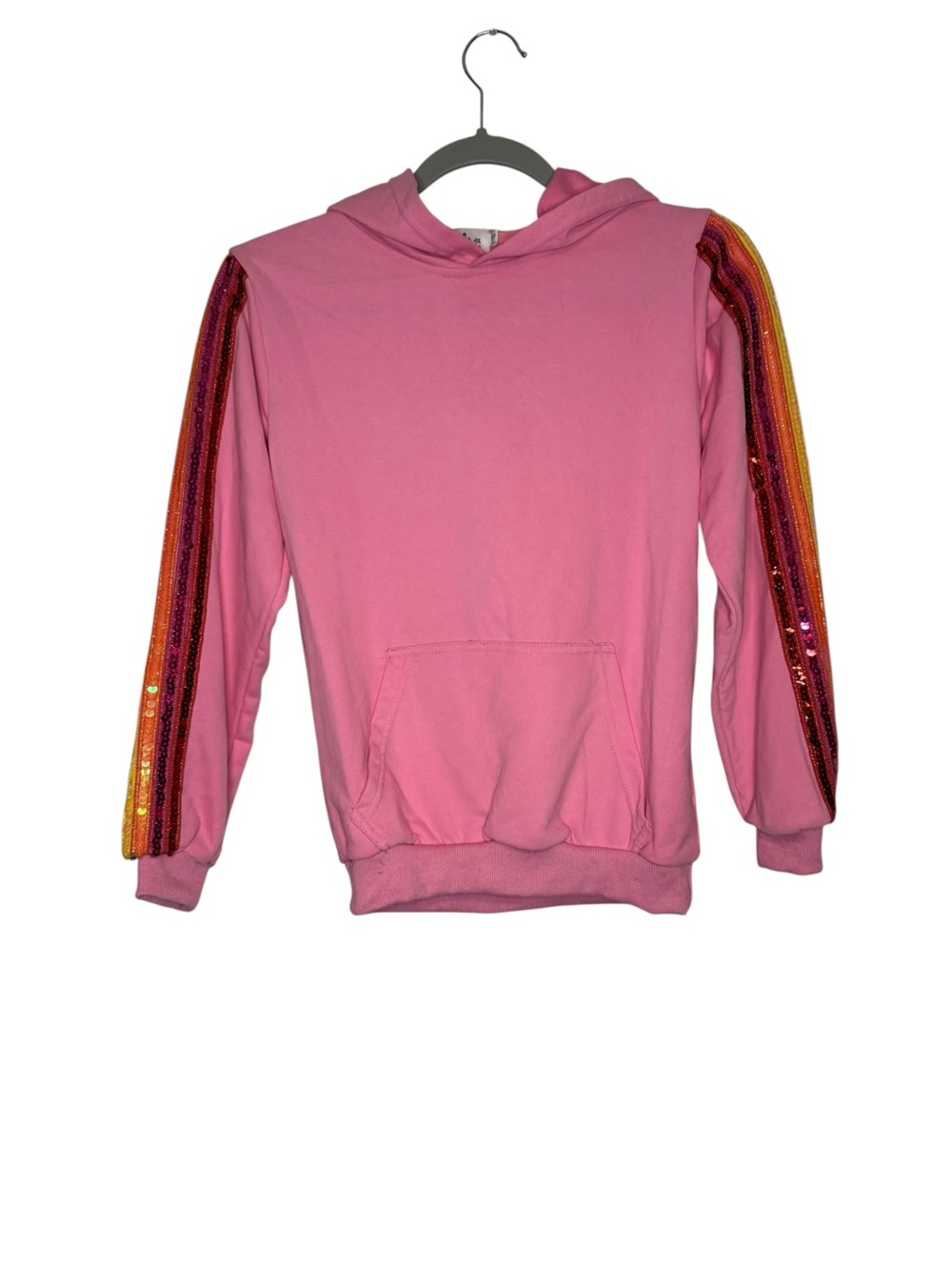 Lola & The Boys Pink Sequin Rainbow Sweat Set Girls Size 12